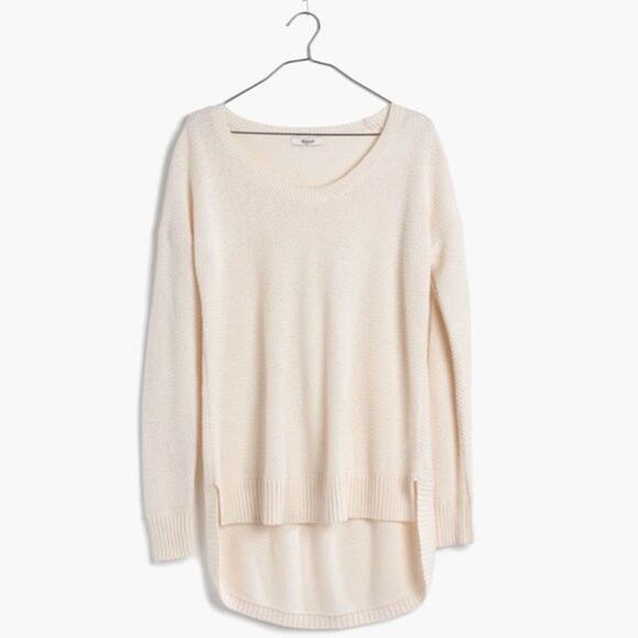 Madewell Chronicle Texture Pullover Sweater Heather Sand Tan Beige sz XS - Picture 3 of 10